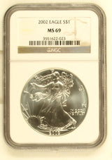 2002 Silver Eagles NGC MS-69