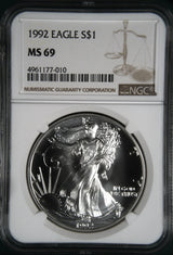 1992 Silver Eagles NGC MS-69