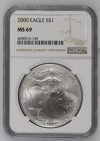 2000 Silver Eagles NGC MS-69