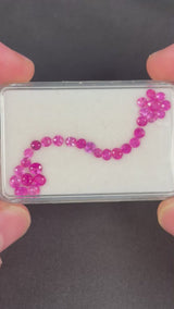 5.3ctw Heated Pink Sapphire Lot from Madagascar, 31 stones, 2.5x2.5 - 4x4 mm