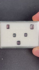 3.52ctw Spinel Lot from Burma, 5 stones, Emerald Cut, 5x4 - 7x5 mm · GEM-5682