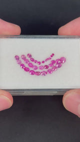 3.67ctw Heated Pink Sapphire Lot (30 pcs), Oval, 1.5x1.5 -4.5x4 mm from Madagascar · GEM-5531