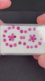 7.07ctw Heated Pink Sapphire Lot from Madagascar, 35 stones, 3x2.5 - 4x3.5 mm · GEM-5687
