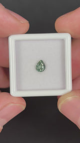 0.52ct Unheated Green Sapphire, Pear, 5.5x4.5 mm, VS