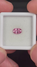 0.66ct Unheated Pink Tourmaline Oval, 6.8x4.4 mm