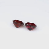 2.44ctw Burma red spinel pair, cushion cut, VS, 6.5x5.5 & 6.5x5.8 mm (video)
