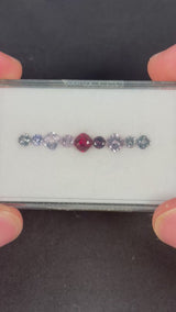 3.21ctw Spinel Lot from Burma, 9 stones, 3x3 - 5x5 mm