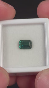 1.13ct Strong Bluish Green Emerald Cut Tourmaline · GEM-5707