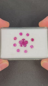3.12ctw Heated Pink Sapphire Lot from Madagascar, 14 stones, 3x3 - 3.5x3 mm