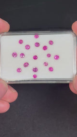 2.74ctw Heated Pink Sapphire Lot from Madagascar, 17 stones, 2x2 - 3.5x3 mm · GEM-5691