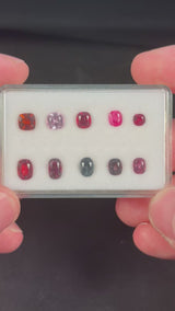 7.51ctw Spinel Lot from Burma, 10 stones, 4x4 - 7x5 mm