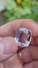 23.27ct Pink Kunzite from Afghanistan, Cushion, VVS