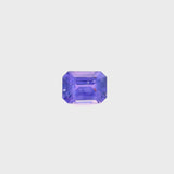 0.98ct Unheated Violet Sapphire from Sri Lanka, Emerald Cut, GFCO cert