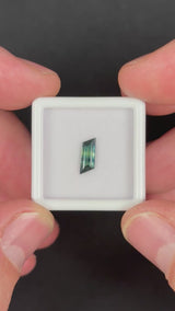 0.7ct Heated Lozenge Cut Blue Sapphire from Australia, 7.2x3.5 mm