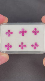 3.6ctw Heated Pink Sapphire Lot from Madagascar, 30 stones, 3x3 - 3.5x3 mm