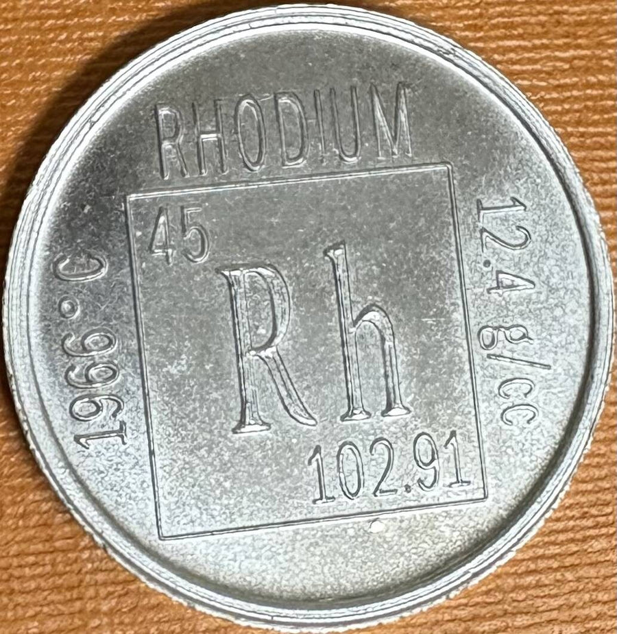 1/10 oz Rhodium Coin · BUL-0045